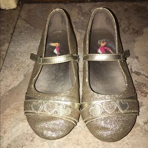 Youth size 10 Gold glitter Dora shoes
